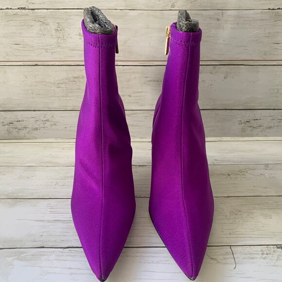 NWB Good American High Kickstand Ankle Booties in Purple Neoprene GA118SN-X - Picture 3 of 13